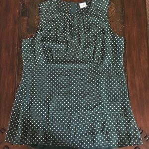 Lined cabi tank top with back zipper detail